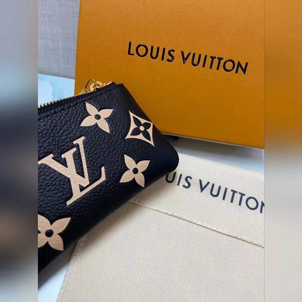 Louis Vuitton Monogram Large Patch Coin Pouch - Black & Beige